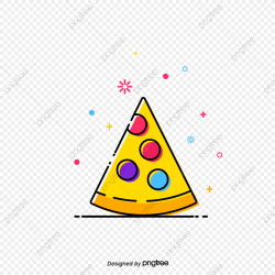 Colour Cute Cartoon Mbe Style Triangular Pizza Gourmet ...