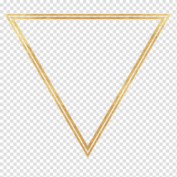 Yellow triangle illustration, Triangle Gold Pin Line, gold ...