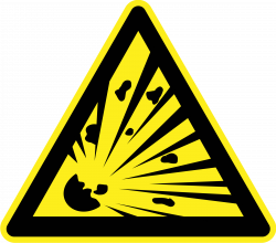 Clipart - Explosive Material Warning Sign