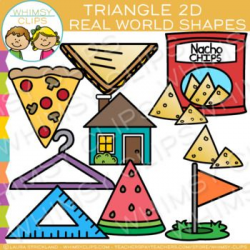 Triangle Real Life Objects 2D Shapes Clip Art | Gujarati ...