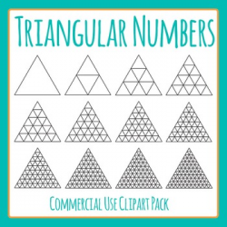 Triangular Numbers Clip Art Set for Commercial Use