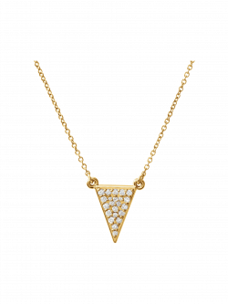 Triangle Diamond Necklace - clipart