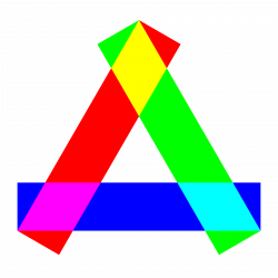 Clipart - rgb long rectangles triangle