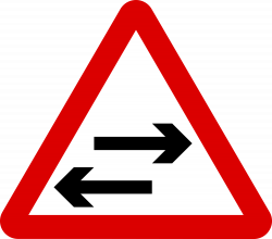File:Mauritius Road Signs - Warning Sign - Two-way traffic across ...