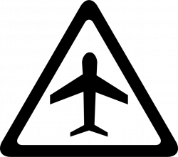 Airport Traffic Triangular Signal Of An Airplane Svg Png Icon Free ...