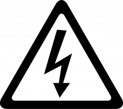 Arrow Bolt Signal Of Electrical Shock Risk In Triangular Shape Svg ...