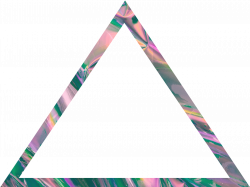 vaporwave aesthetic holographic triangle shape pastel...