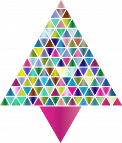 Clipart - Prismatic Abstract Triangular Christmas Tree 3