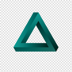 Green triangular logo, Penrose triangle Amazon.com Icon ...