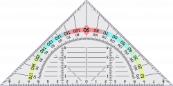 Clipart - Triangular Protractor Improved