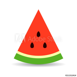 Small watermelon piece vector icon - Buy this stock vector ...