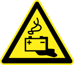 OnlineLabels Clip Art - Battery Warning Sign