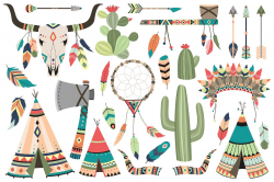 Tribal Clip Art Vector & PNG Set ~ Illustrations ~ Creative Market