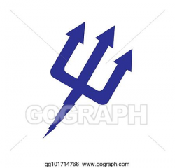Stock Illustrations - Trident thunder logo. Stock Clipart ...