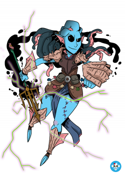 Art] My kraken-infested Triton hexblade, Maiaryn! : DnD