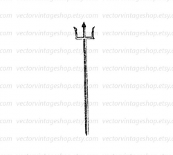 Trident Clipart, Weapon Vector Graphic, Neptune Clip Art Ancient Three  Prong Spear, Greek Myth Symbol, Old Illustration WEB1699AG