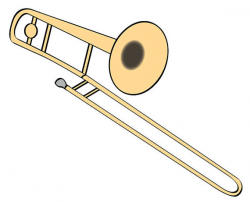 Trombone Vector Illustration Digital Download Music Clip Art/