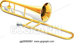 Vector Clipart - Trombone musical instrument. Vector ...