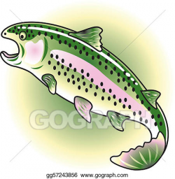 Vector Stock - Rainbow trout clip art. Clipart Illustration ...