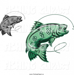Fish in Water Clip Art | clip-art-of-green-and-gray-trout ...