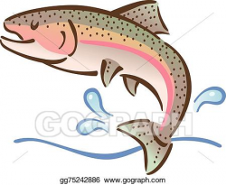 Vector Illustration - Jumping fish. EPS Clipart gg75242886 ...