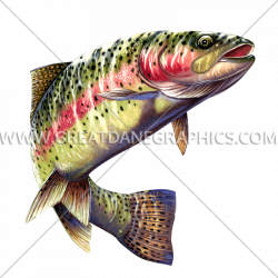 Rainbow Trout | Production Ready Artwork for T-Shirt Printing