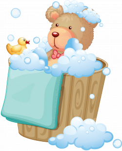 Hot tub Bathroom Bathtub Illustration - Bear cartoon bath 4038*5000 ...