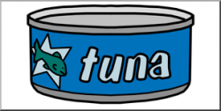 Clip Art: Food Containers: Tuna Can Color I abcteach.com | abcteach