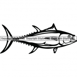 Tuna Fish #4 Fishing Angling Salt Water Ocean Sea Yellowfin Bluefin Animal  Food Seafood Logo .SVG .PNG Clipart Vector Cricut Cut Cutting