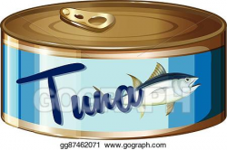 Vector Stock - Tuna in aluminum can. Stock Clip Art ...