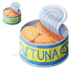 Canned tuna fish isolated on white background. Detailed ...