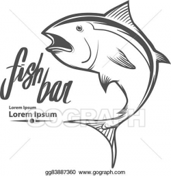 Vector Clipart - Tuna fishing logo. Vector Illustration ...