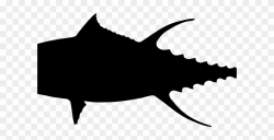 Shadow Clipart Fishing - Yellowfin Tuna Black And White ...