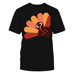 Beautiful Cartoon Turkey Bird for Thanksgiving Men's Baseball T ...