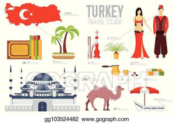 Vector Stock - Country turkey travel vacation guide of goods ...