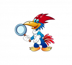 Woody Woodpecker Cartoon - Look at the magnifying glass of the ...