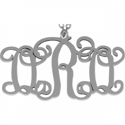 Personalized Monogram Necklace | Monogram Jewelry | Orosilber