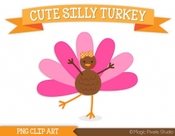 Turkey clipart, Thanksgiving clipart, cute turkey, girl turkey, baby  turkey, pink turkey, commercial use clipart, INSTANT DOWNLOAD