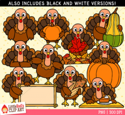 Thanksgiving Turkeys Clip Art