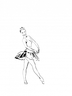 dancer sketch outline dance ballet ballerina tutu freet...