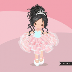 Pink Tutu clipart. Cute ballerina graphics, ballet party ...
