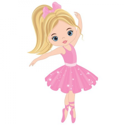 Vector cute little ballerina dancing. Vector ballerina girl ...