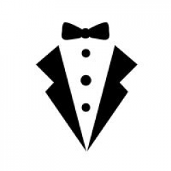 An Illustration Of A Black Bow Tie White Shirt And Tuxedo Collar ...