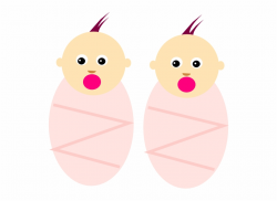 Twin Girls Clip Art At Clker Com Ⓒ - Drawings Of Baby Twins ...