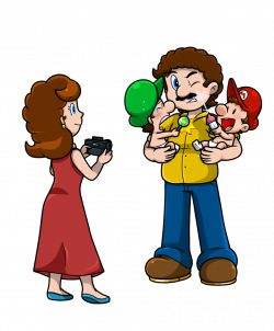 Marco, Luise, Baby Mario, and Baby Luigi. | Mario: Family ...