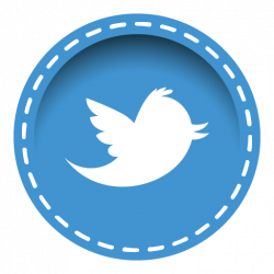 Twitter 2 Icon | Stitched Social Media Iconset | uiconstock