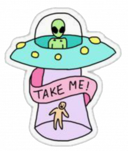 alien ufo space - Sticker by Jessica Knable
