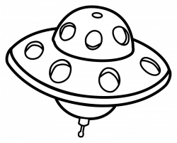 Clipart - UFO - lineart
