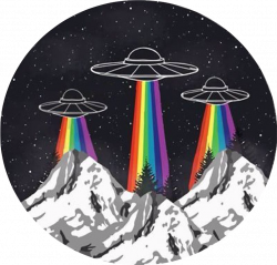 alien rainbow gayshit ufo aesthetic sticker freetoedit...
