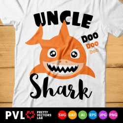 Uncle Shark Svg, Shark Family Svg Clipart Dxf Eps Png, Uncle Svg, Uncles,  Uncle Birthday Svg, Uncle Gift, Uncle Shark T-Shirt Svg, Cut Files